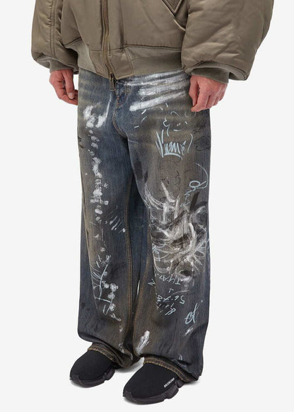 Sketch Art Vintage Jeans