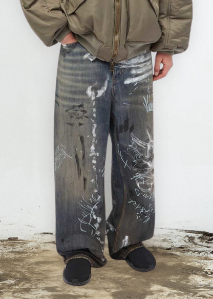 Sketch Art Vintage Jeans